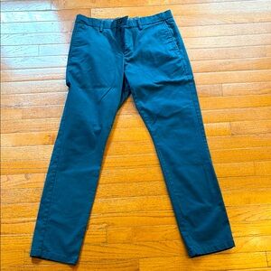 EUC slim Old Navy blue / green chino dress pants. 33x32